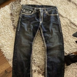 True Religion section Straight blue wash